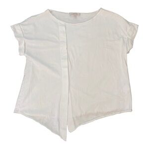 Dorothee Schumacher Size 4 (Large) Top White Shirt  Slit